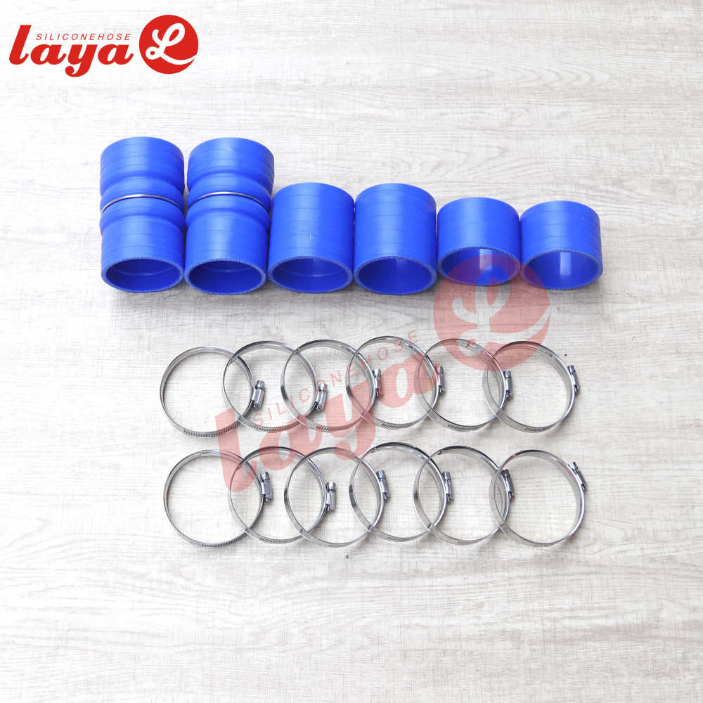 Ford 7.3L Powerstroke 5 Ply Silicon CAC Intercooler Boot Kit For 1999.5-2003