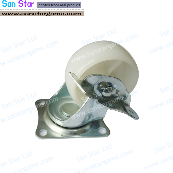 2 inch diameter foot wheel with brake
