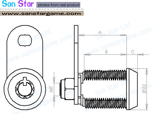 17mm Zinc Alloy Cam Lock