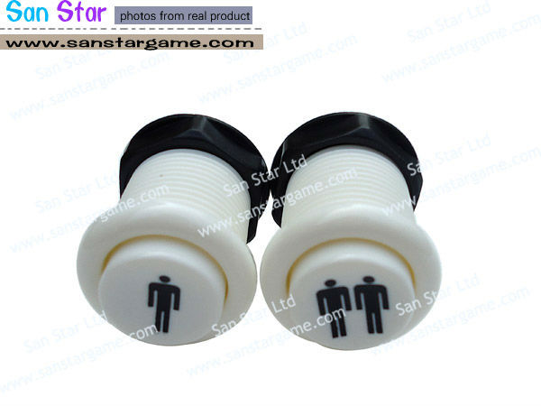 White Color Arcade Player Button