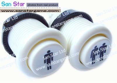 White Color Arcade Player Button