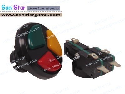 3 in 1 Arcade Button With Microswitch
