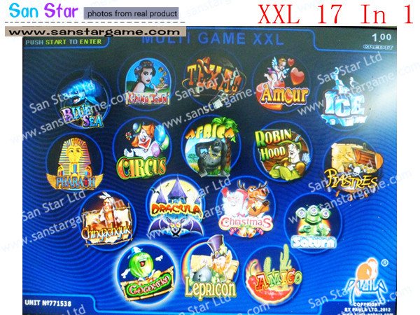 Casino Multi Game Pcb XXL 17 In 1 With 40-96% Percentage for Gambling Game Machine