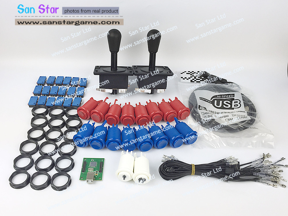 DIY Arcade parts Bundles With Arcade Controller *1+Joystick *2+Push button*18+Microswitch*18