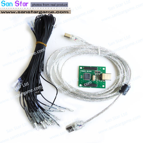 DIY Arcade parts Bundles With Arcade Controller 2*1+Joystick*2+Push button*18+Microswitch