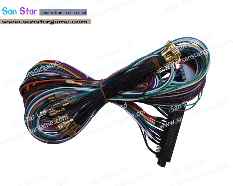 DIY Arcade parts Bundles With 60 in 1+Player button+Joystick+American style button+Microswitch+Harness