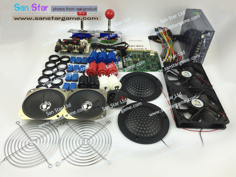 Classic 19 In 1 DIY Arcade Bundles Kits Parts With Power Supply Jamma Harness Joystick Push Button&nbsp; Arcade Game Machine Parts