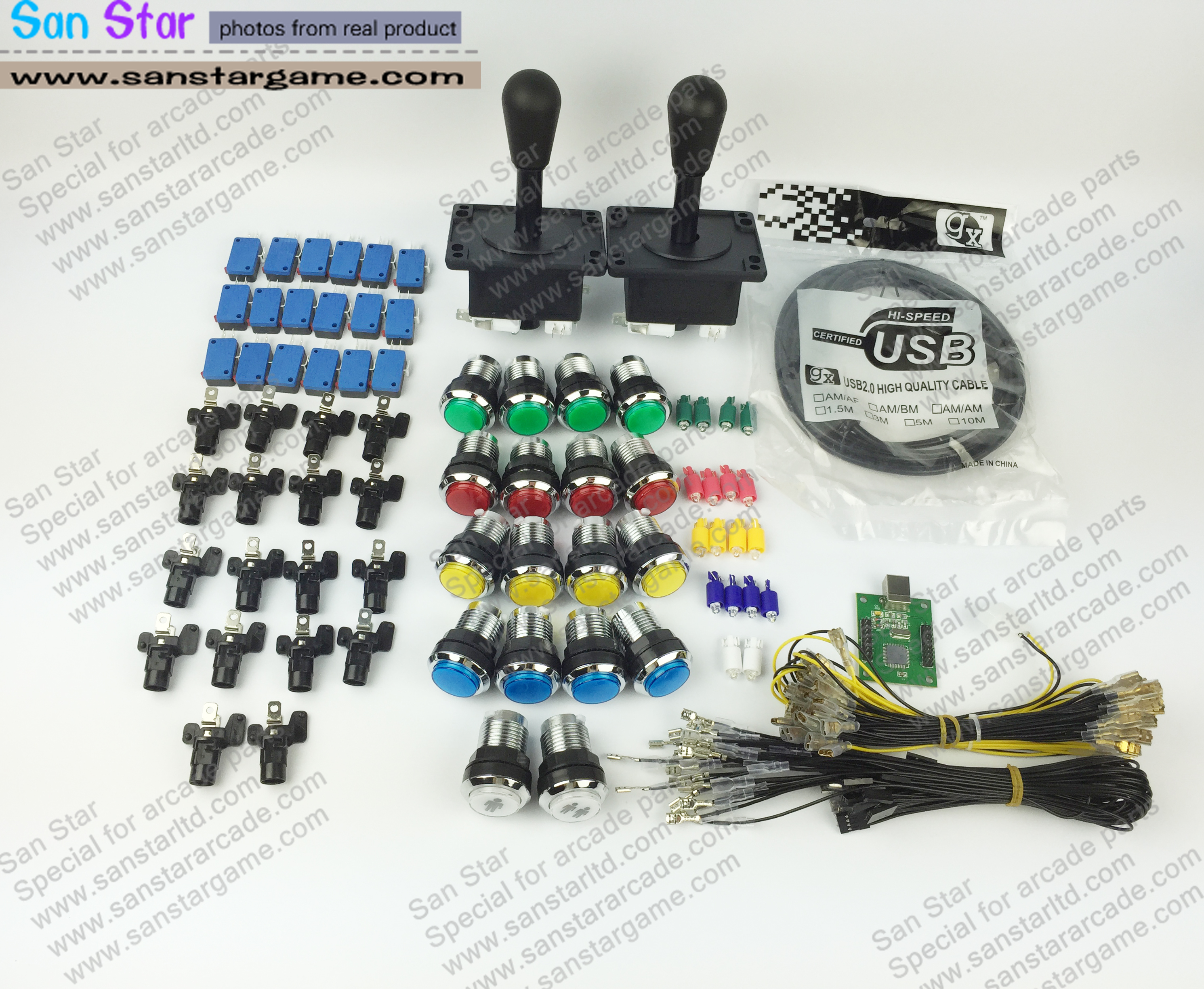 DIY Arcade parts Bundles With Arcade Controller +Joystick+Push button+Microswitch
