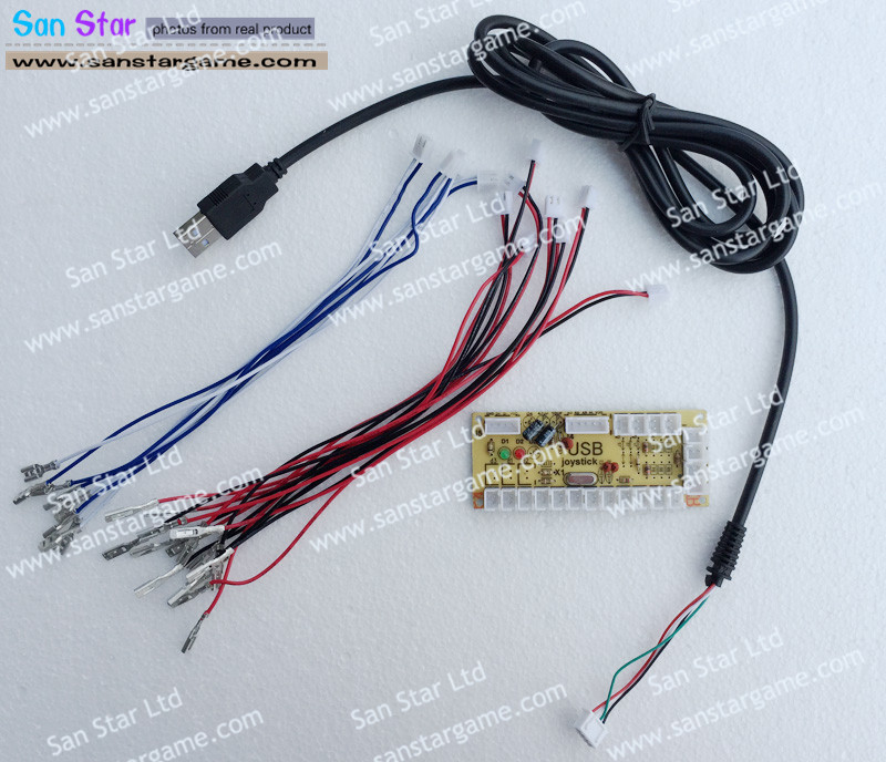Another High Quality DIY Kits With USB To Joystick+ Joystick+Illuminated  button+Microswitch For Button
