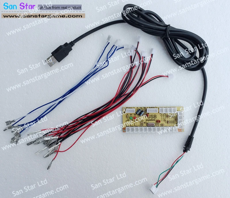 High Quality DIY Kits With Arcade Controller+ Joystick+Illuminated  button+Microswitch For Button