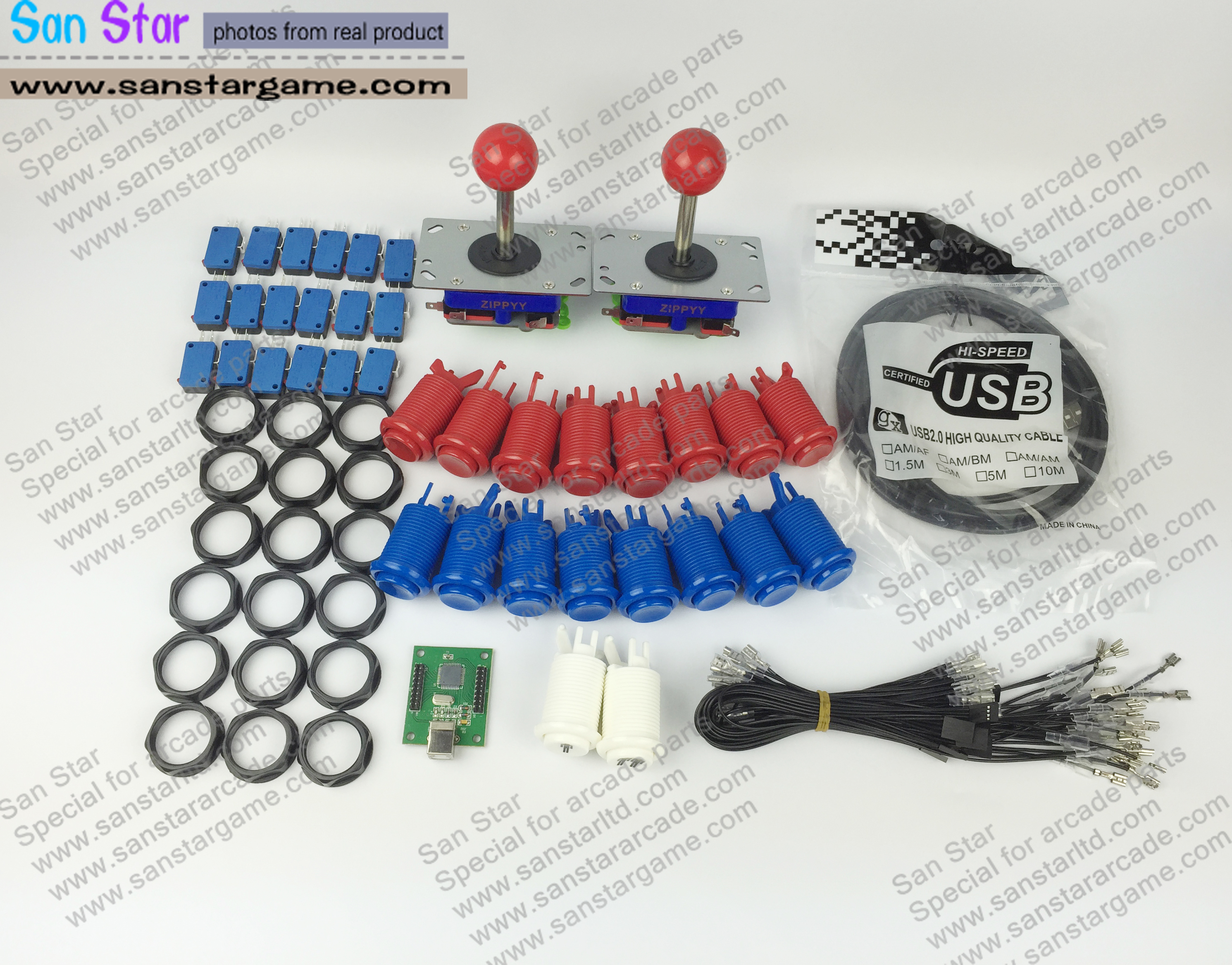 DIY Arcade parts Bundles With  Arcade Controller+Joystick+Push button+Microswitch