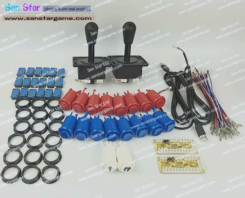 DIY Kits With USB To Joystick+ Joystick+Push button+Microswitch For Push Button