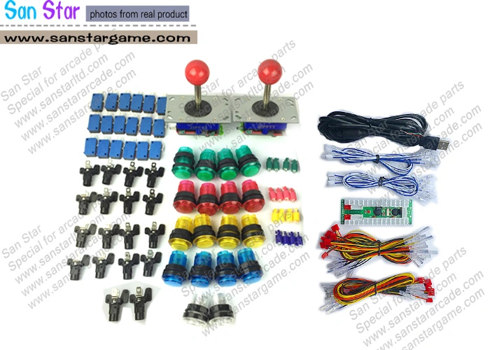 DIY Kits With LED Arcade Controller /Joystick/Illuminated button/Microswitch For Button
