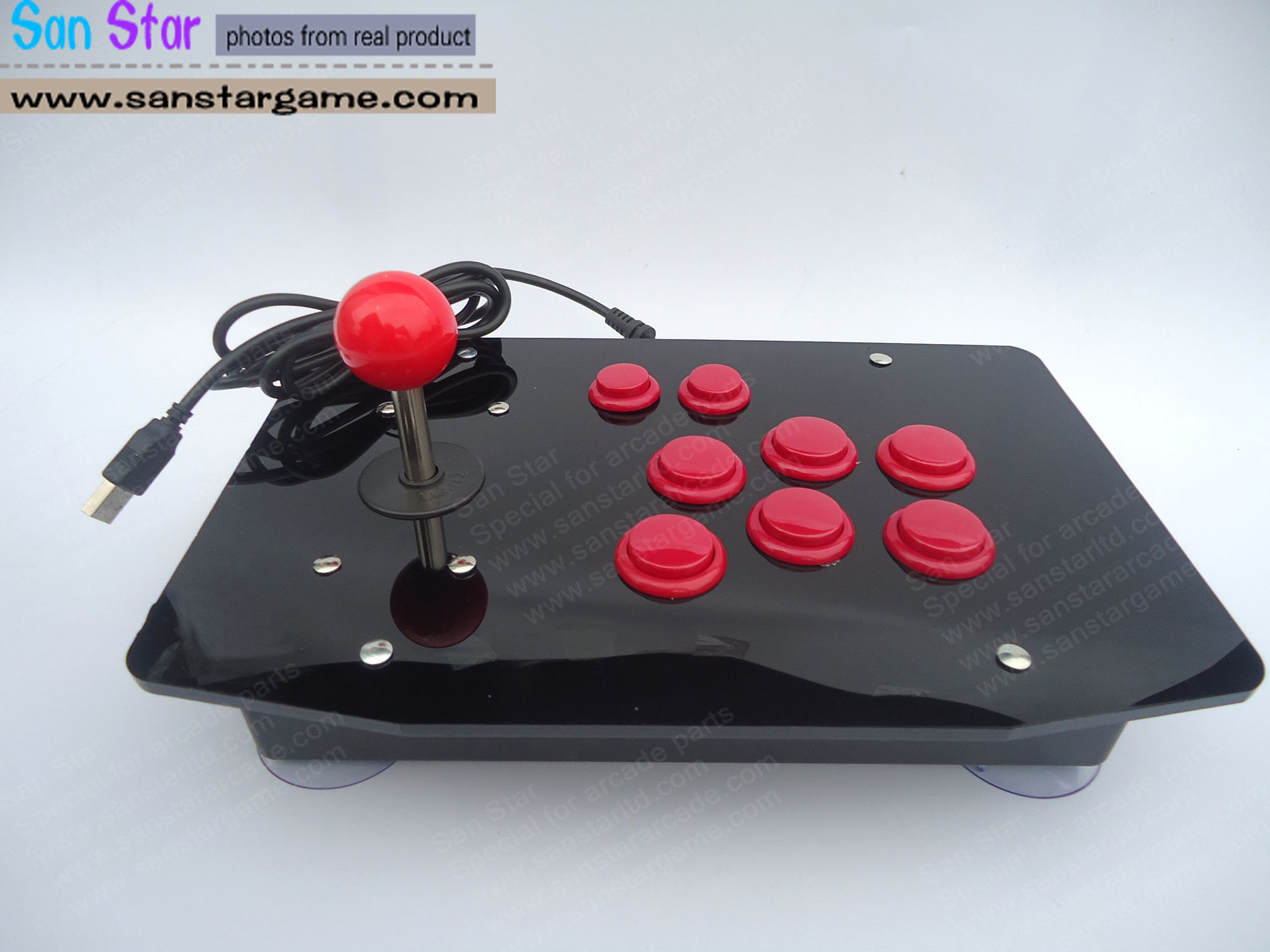 USB Fighting Stick With build-in 8 Button Arcade controller Joystick ...