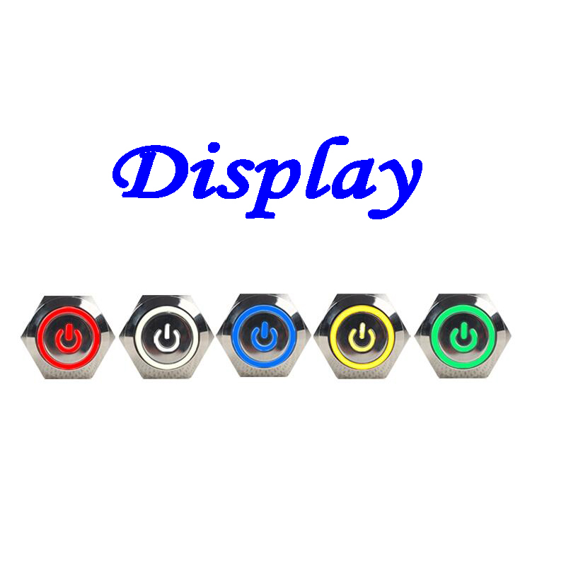 16mm Hole Size LED Power Button Switch Self Reset Switch Button