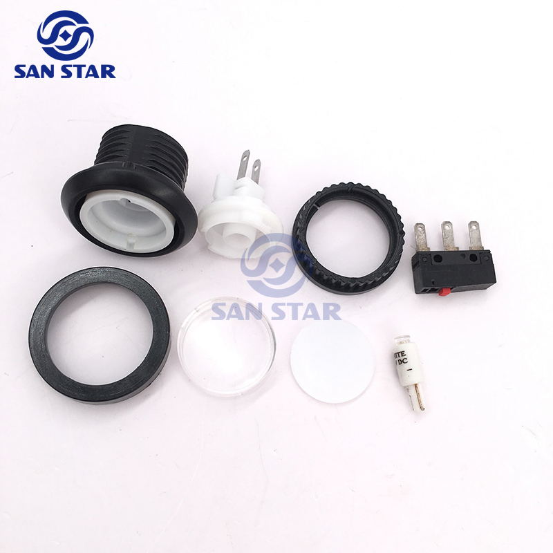 Complete set of Round 33 Illuminated Arcade button