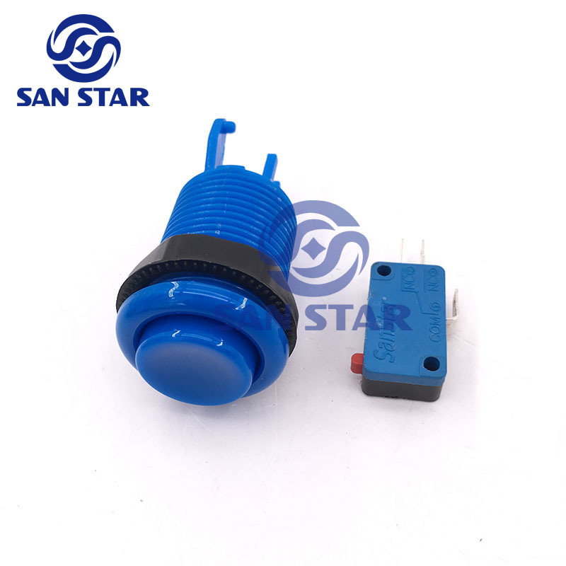 Classic Arcade Button With Concave Plunger Arcade Push Buttons Standard American Style Arcade Push Button MicroSwitch Buttons