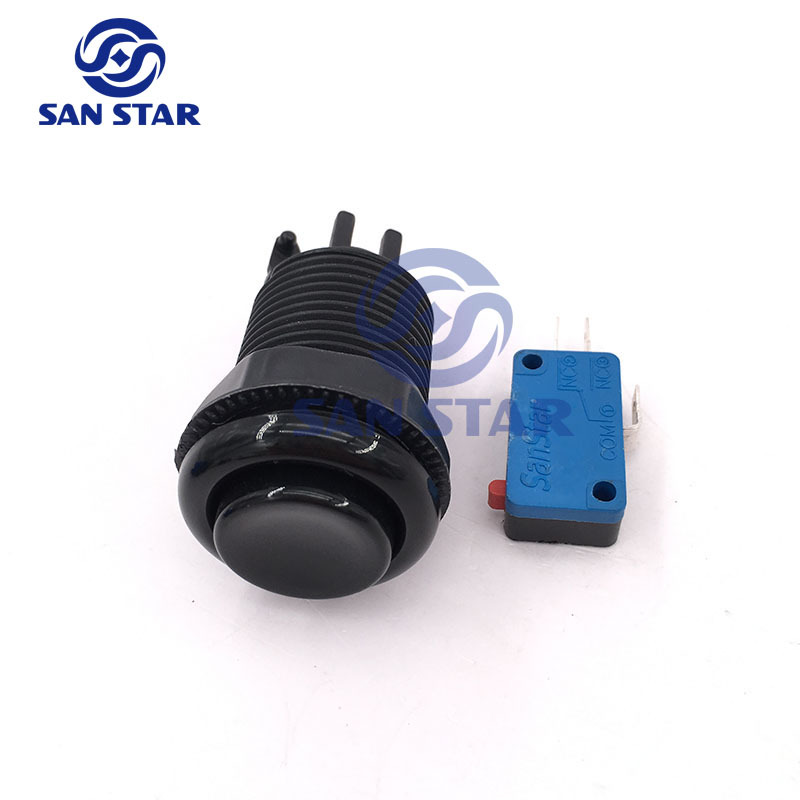 Classic Arcade Button With Concave Plunger Arcade Push Buttons Standard American Style Arcade Push Button MicroSwitch Buttons