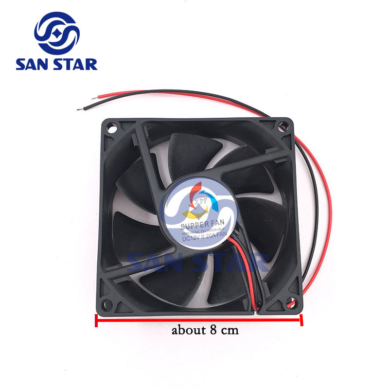 12V 8x8cm plastic Cooler Fans