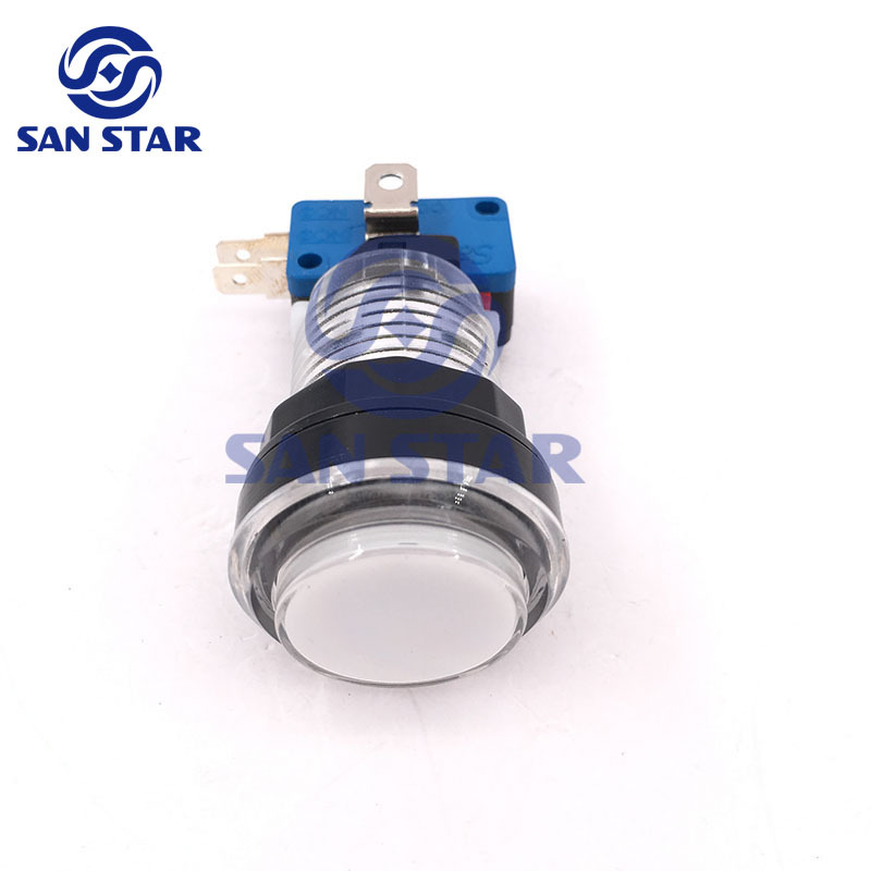 Round 33mm Transparent Illuminated Arcade Button