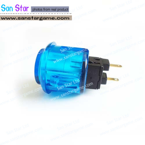 transparent colour mounting hole 24mm Arcade Button build-in microswitch,