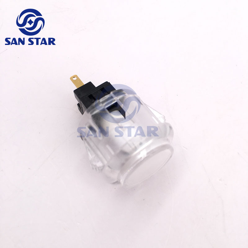 transparent colour mounting hole 24mm Arcade Button build-in microswitch,