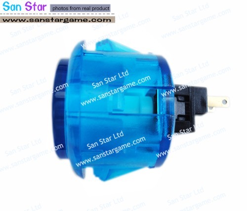 transparence colour Arcade  button build-in microswitch, mounting hole 28mm