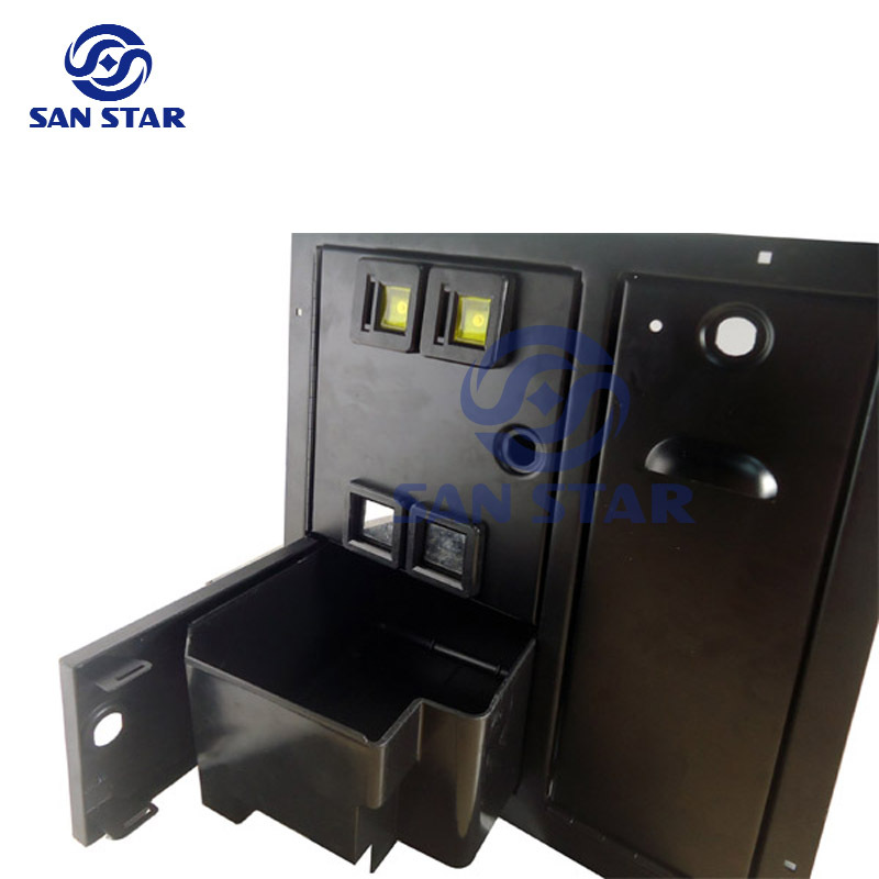 3 in one coin door include coin selector door,coin box door,and ticket dispenser door,include cash box,have coin reject button