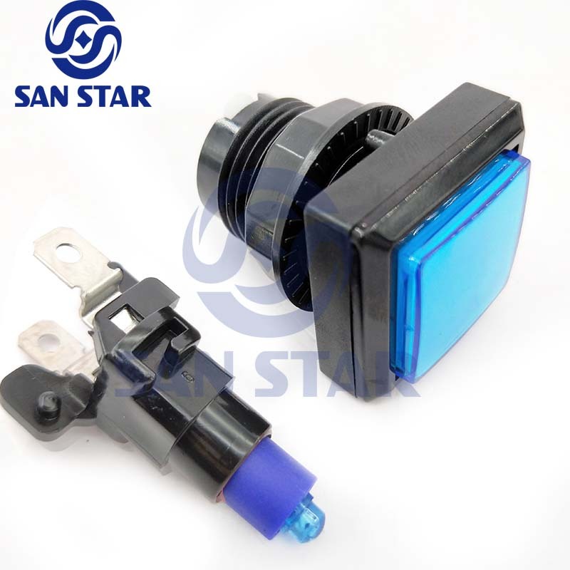 Square 32mm Illuminated Arcade Button