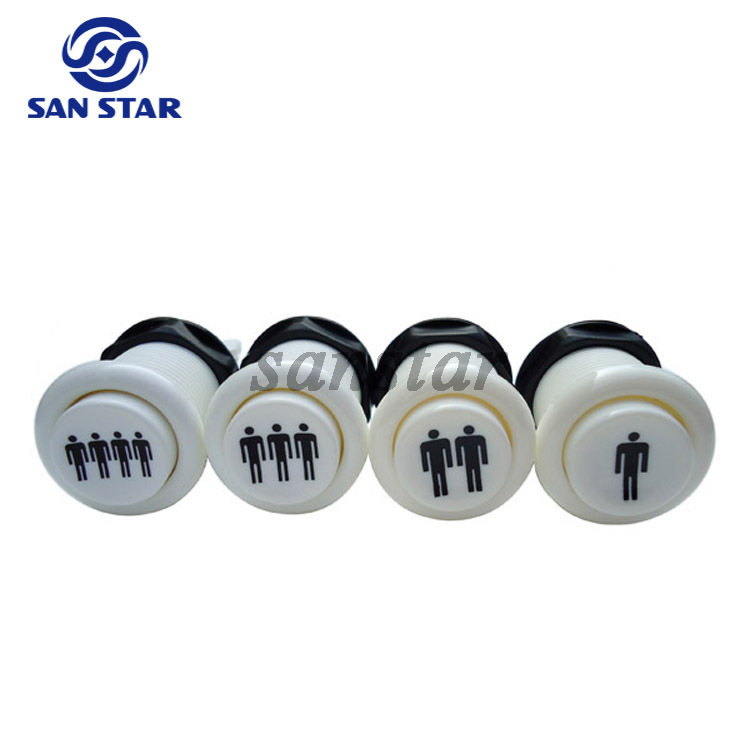 White Color Arcade Player Button