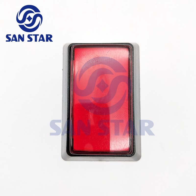 Oblique Edge Rectangle Illuminated Arcade Button
