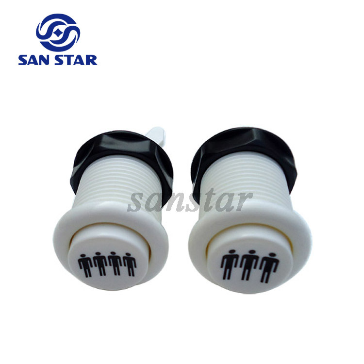 White Color Arcade Player Button