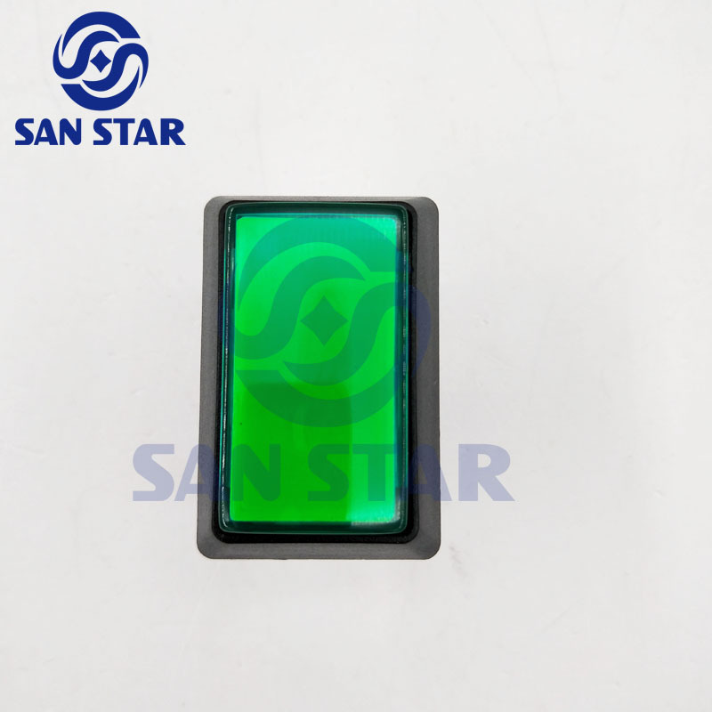Oblique Edge Rectangle Illuminated Arcade Button