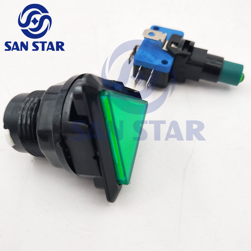 Triangular Illuminated Arcade Button