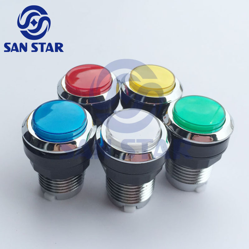 Chrome Illuminated Arcade Button