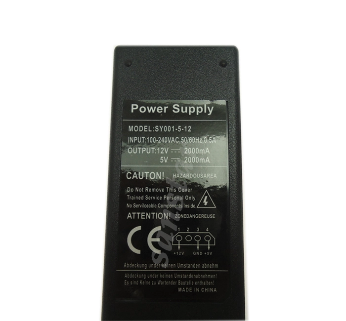 Molex Power Adaptors Input 100-240V ,50-60Hz 0.6A  Output 12v-2000mA , 5v-2000mA