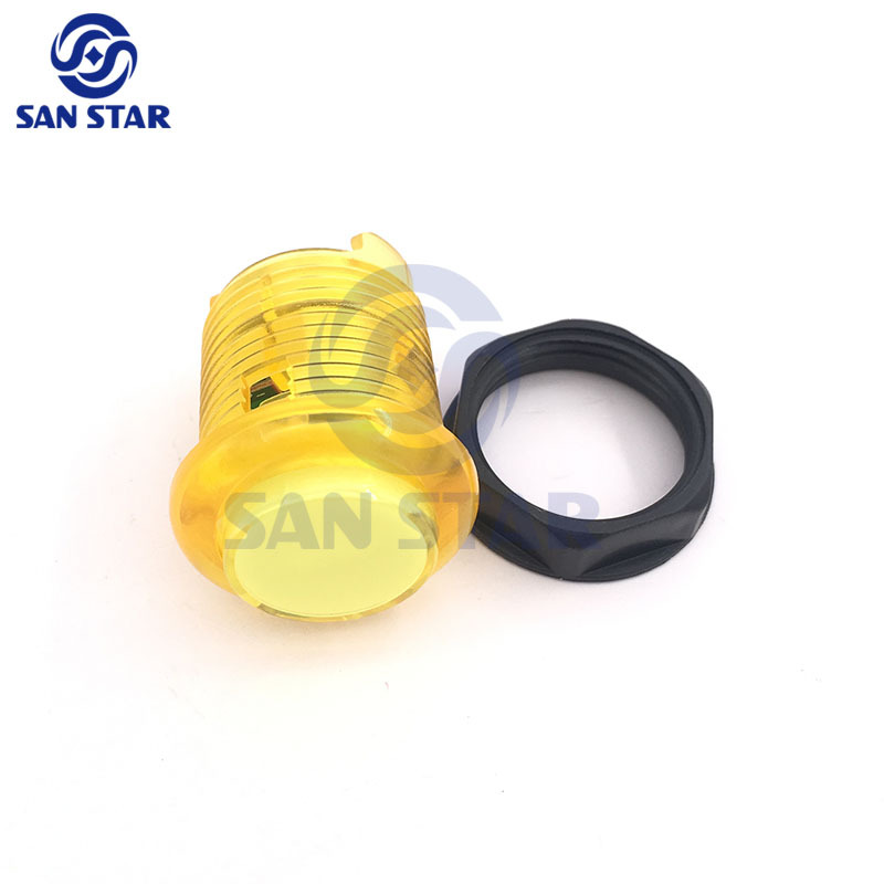 28mm High Quality Transparent Illuminated Arcade Button with Build-in Microswitch and LED