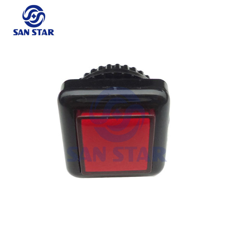 27mm Square Illuminated Arcade button with screw-in microswitch and LED