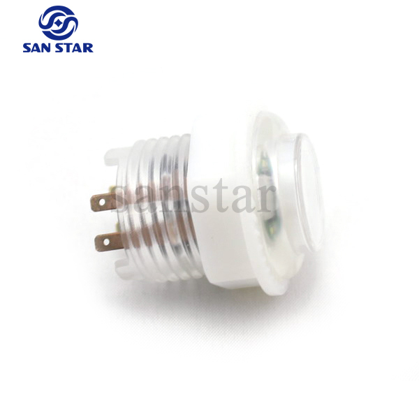 High Quality Small Transparent Illuminated Arcade button with Build-in Microswitch and LED