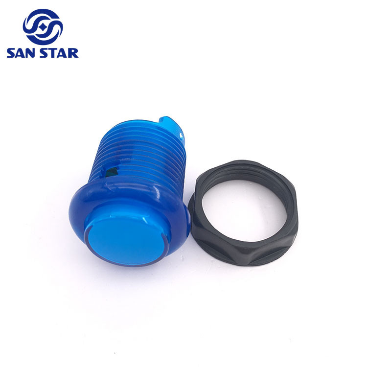28mm High Quality Transparent Illuminated Arcade Button with Build-in Microswitch and LED