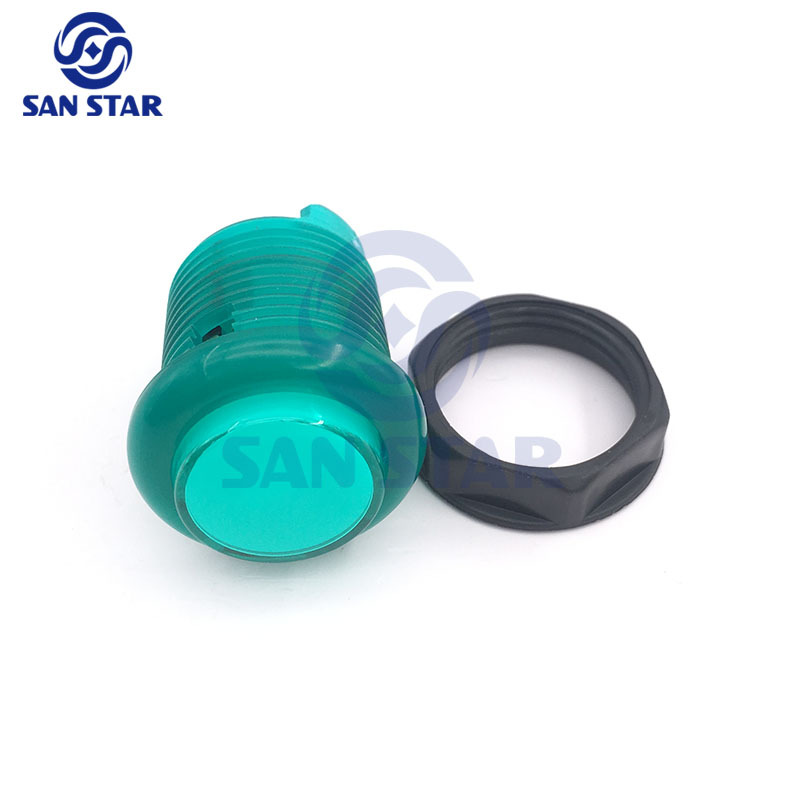 28mm High Quality Transparent Illuminated Arcade Button with Build-in Microswitch and LED