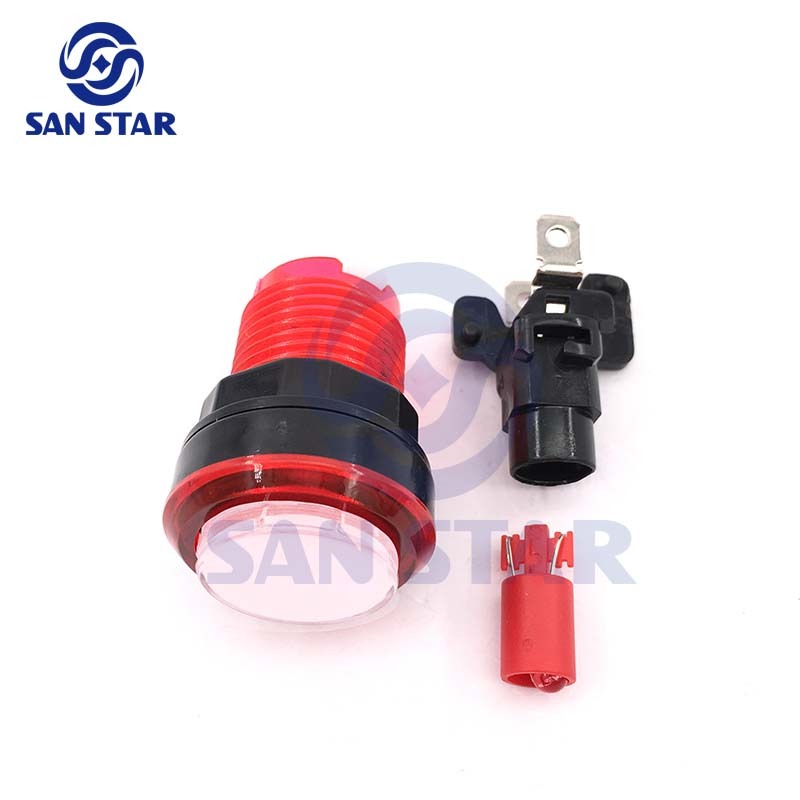 Round 33mm Transparent Illuminated Arcade Button