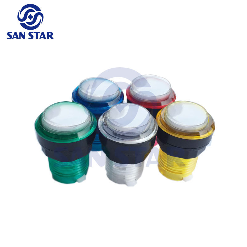 Round 33mm Transparent Illuminated Arcade Button
