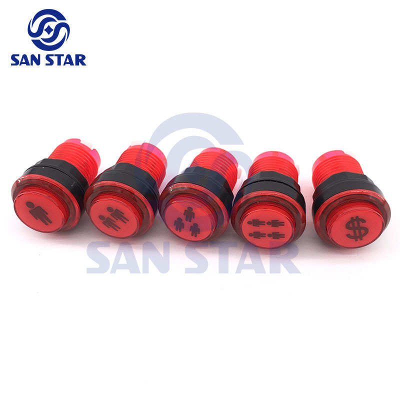 Transparent Player Illuminated Arcade Button Dollar Illuminated Arcade Button