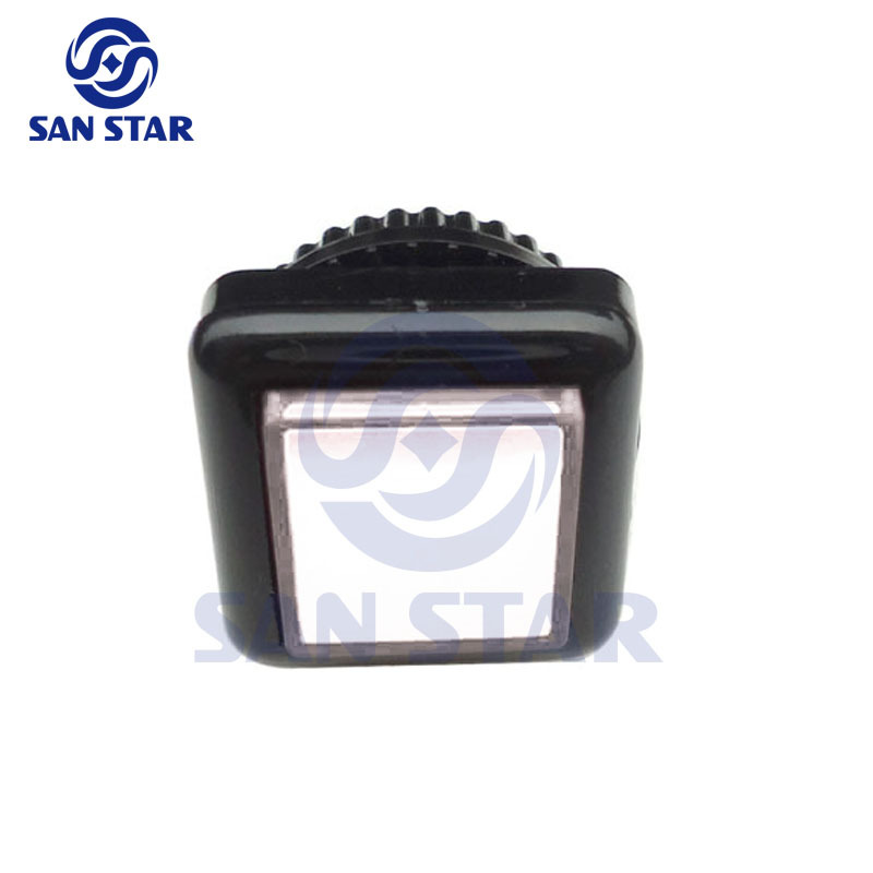 27mm Square Illuminated Arcade button with screw-in microswitch and LED