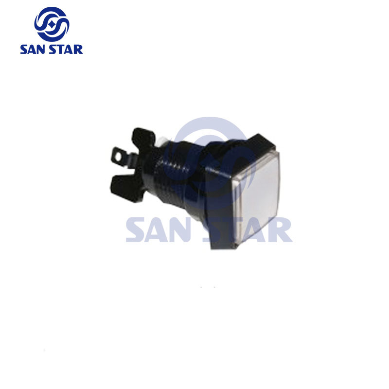 Bolique Edge Square 32mm Transparent Illuminated Arcade Button