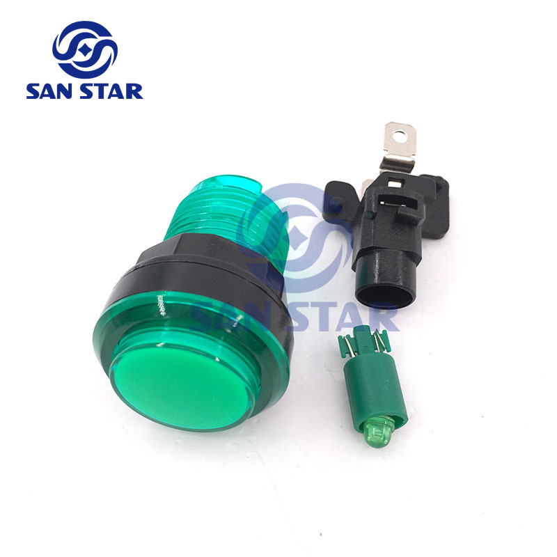 Round 33mm Transparent Illuminated Arcade Button