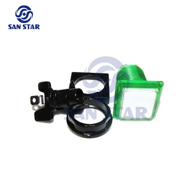Square 32mm Transparent Illuminated Arcade Button