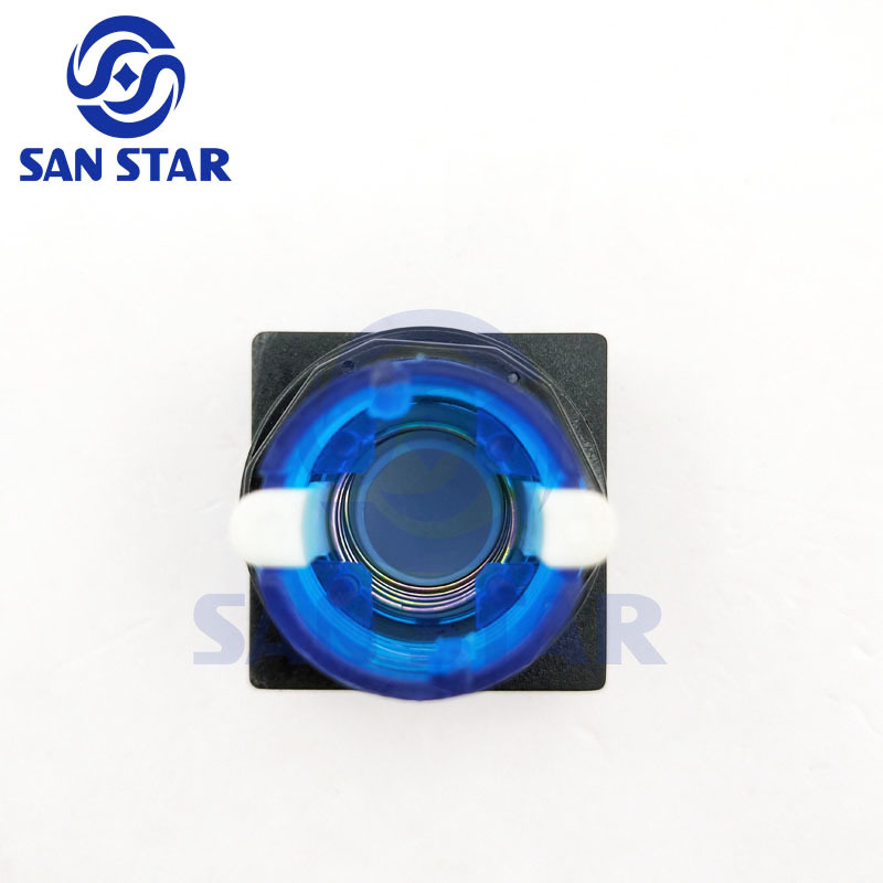 Square 32mm Transparent Illuminated Arcade Button