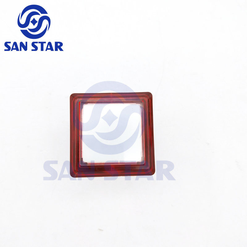 Square 32mm Transparent Illuminated Arcade Button